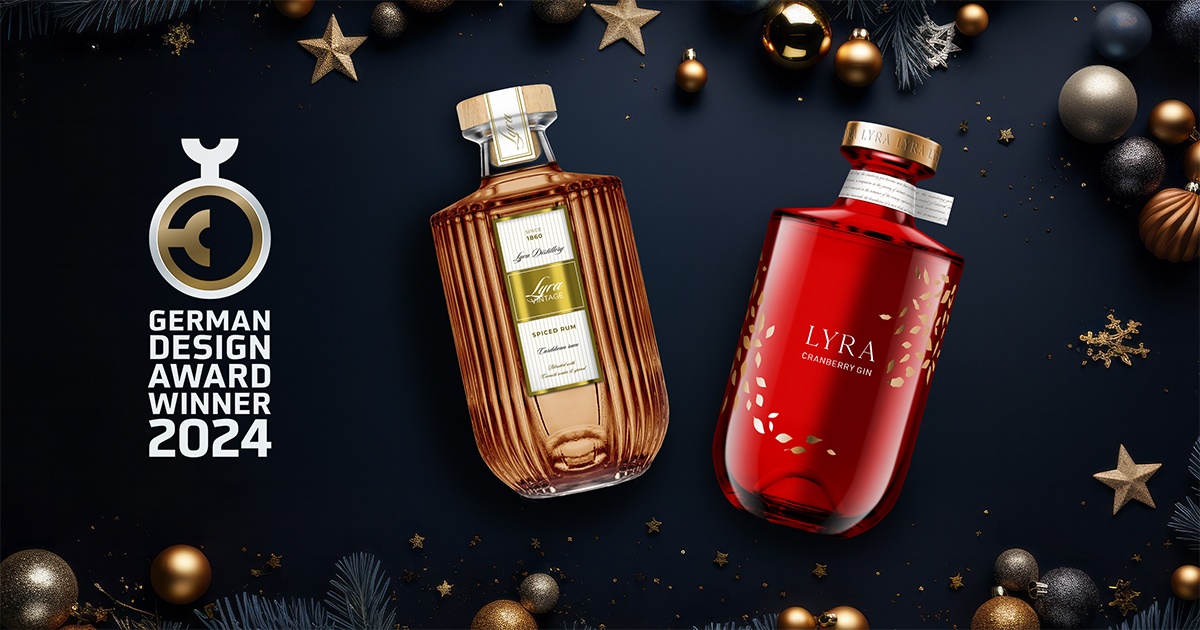 Lyra and Lyra Vintage bottles proud recipients of the German Design Award 2023